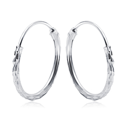 Silver Hoop Earring HO-2544